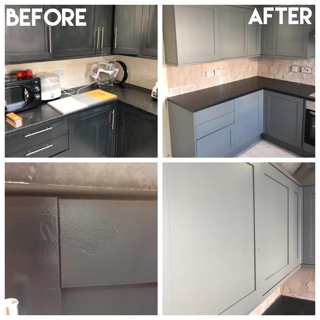 The Secret about Spray Painting Kitchen Cabinets